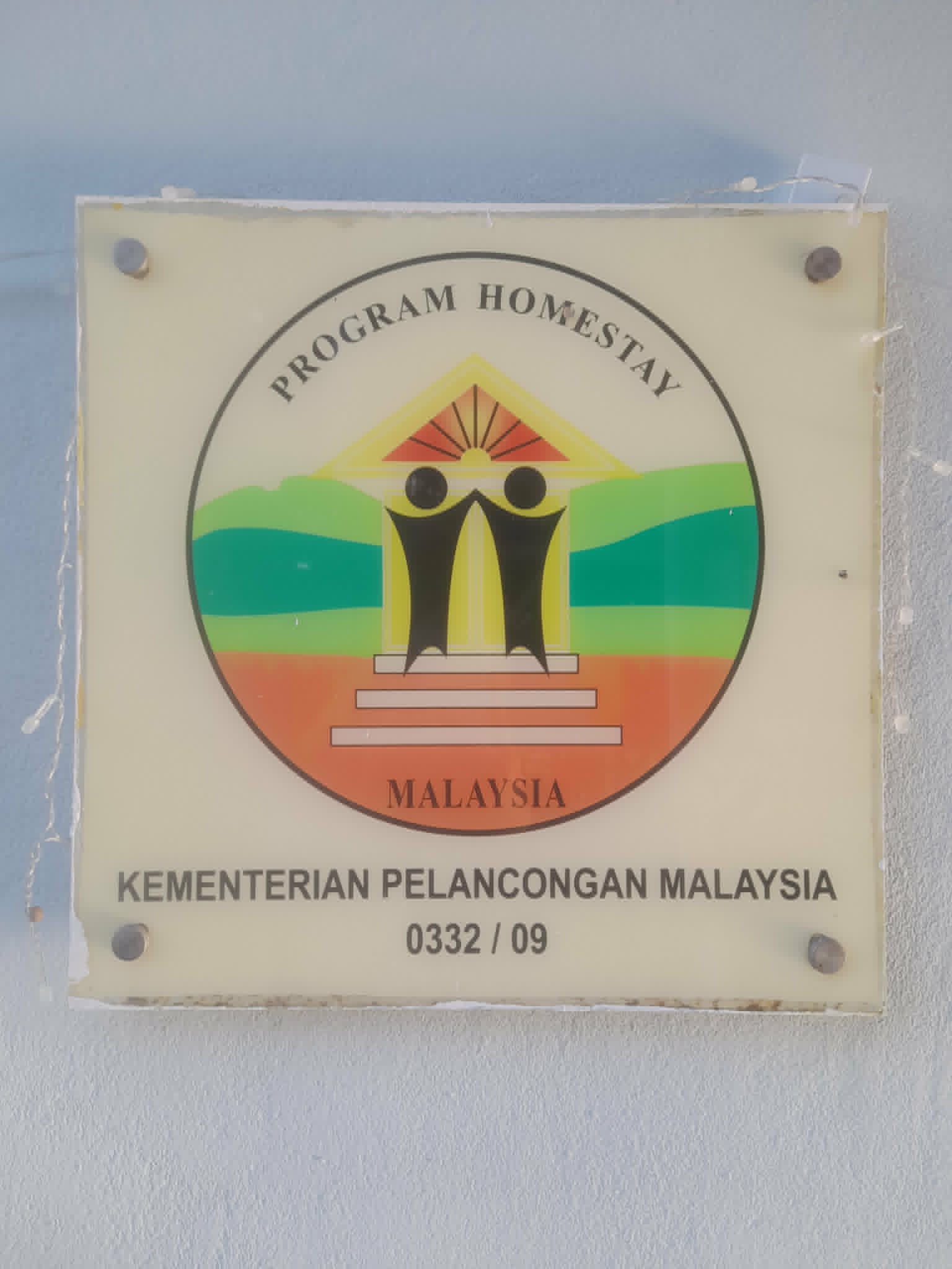 Official Malaysia Homestay Programme plaque